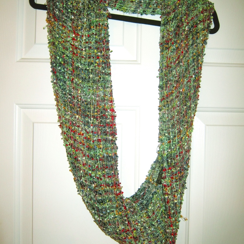 Hand Knit Infinity Scarf